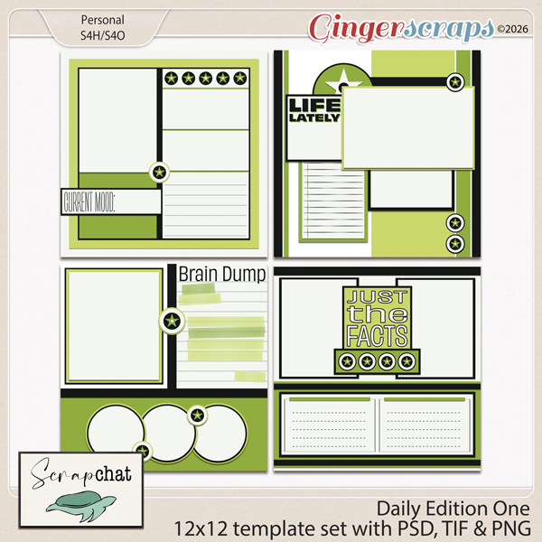 Daily Edition One Templates by ScrapChat Designs