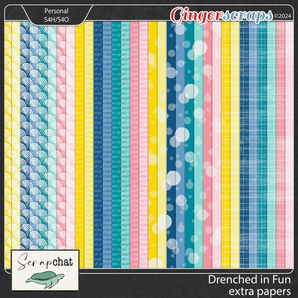 Drenched in Fun Extra Papers by ScrapChat Designs