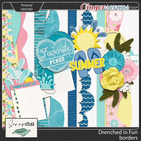 Drenched in Fun Borders by ScrapChat Designs