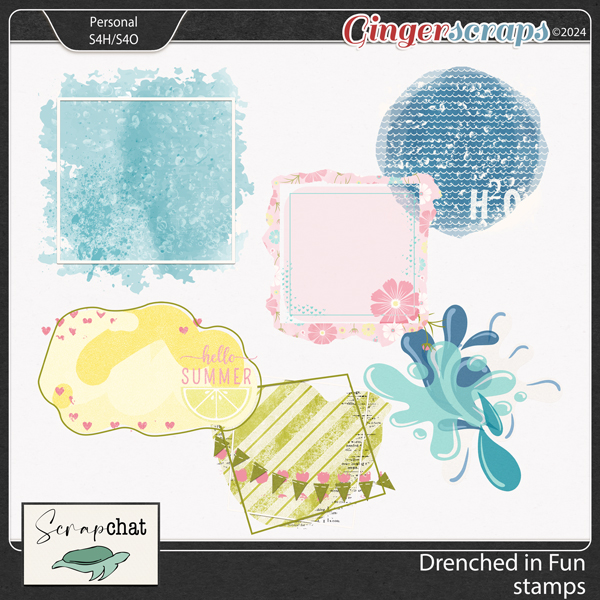 Drenched in Fun Stamps by ScrapChat Designs