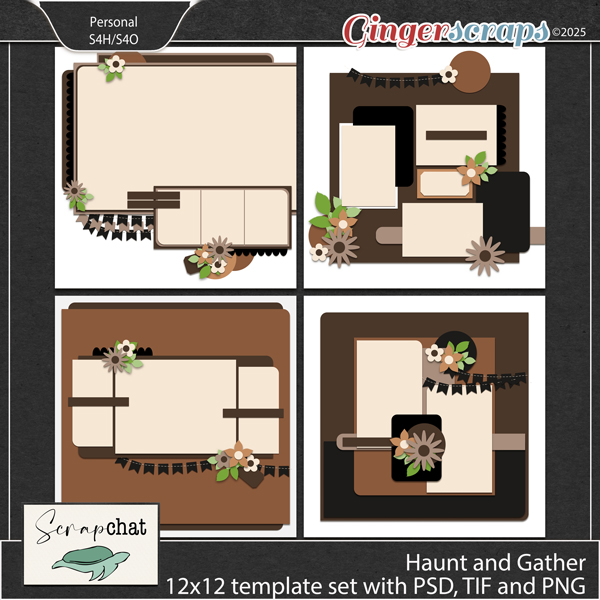 Haunt and Gather Template Set by ScrapChat Designs