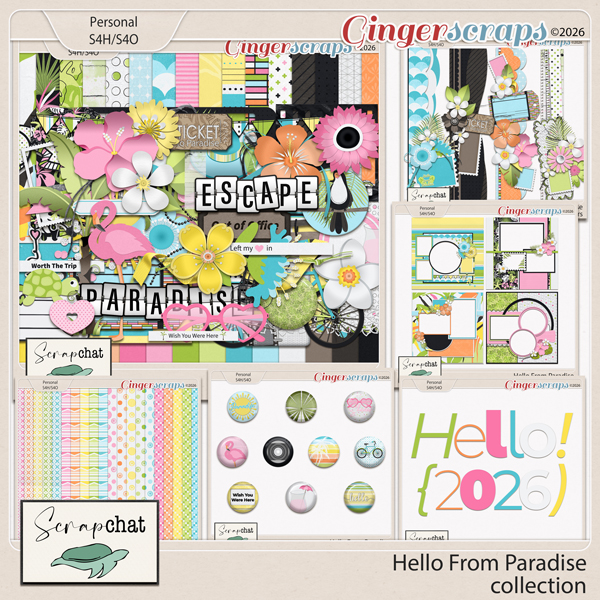 Hello from Paradise Collection by ScrapChat Designs