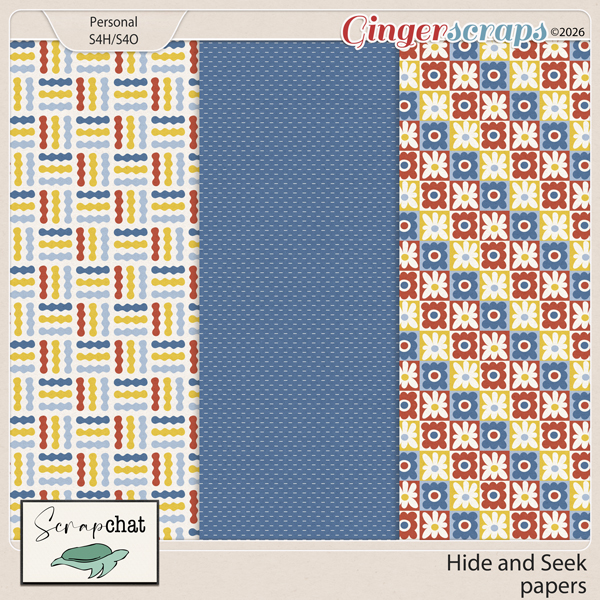 Hide and Seek Three Papers by ScrapChat Designs