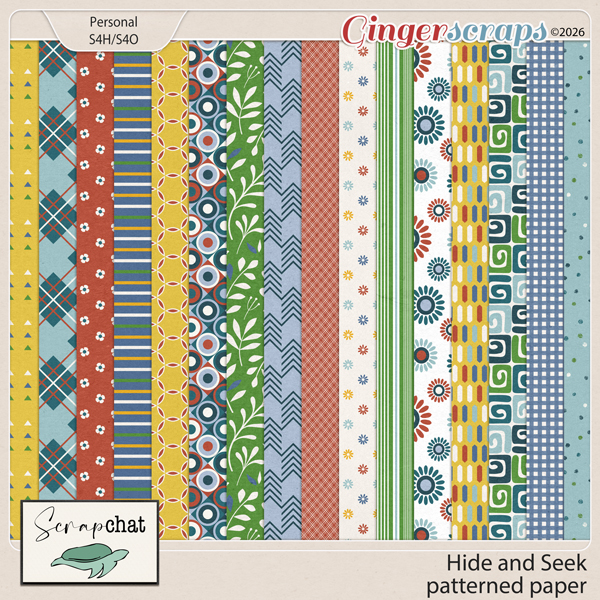 Hide and Seek Patterned Papers by ScrapChat Designs