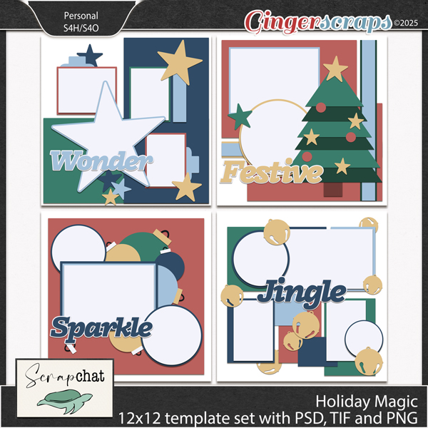 Holiday Magic Template Set by ScrapChat Designs