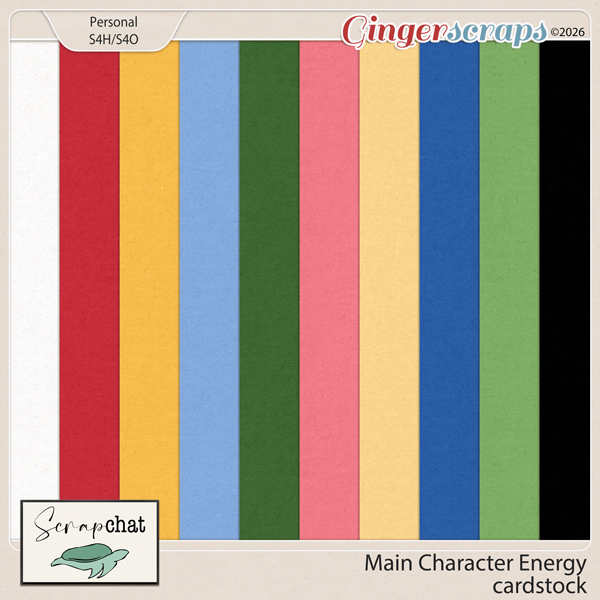 Main Character Energy Cardstock by ScrapChat Designs