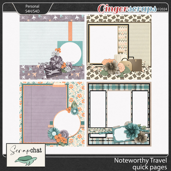 Noteworthy Travel Quick Pages by ScrapChat Designs