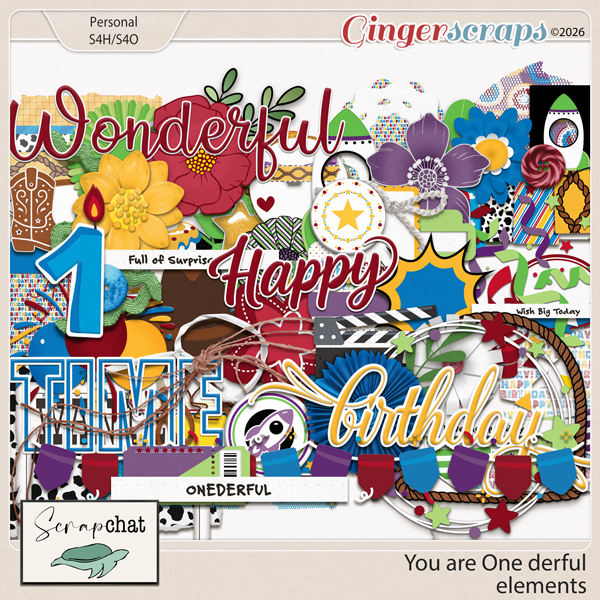 You Are One Derful Elements by ScrapChat Designs