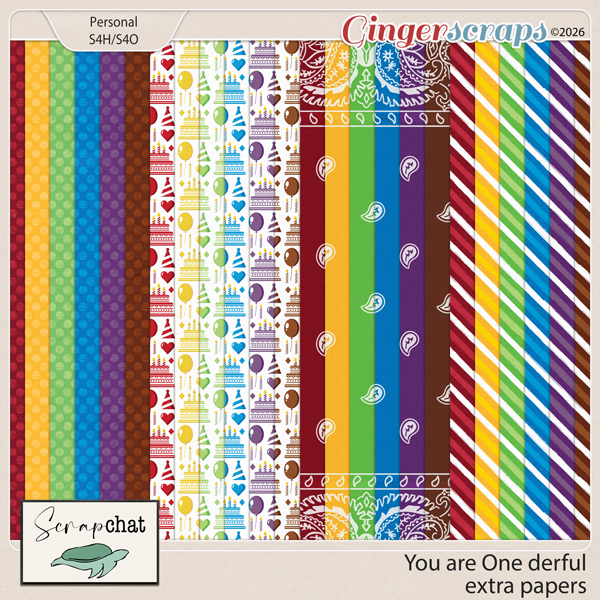 You Are One Derful Extra Papers by ScrapChat Designs