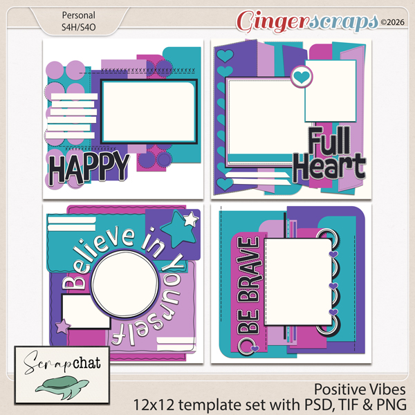 Positive Vibes Templates by ScrapChat Designs