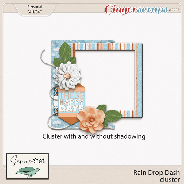Rain Drop Dash Cluster by ScrapChat Designs