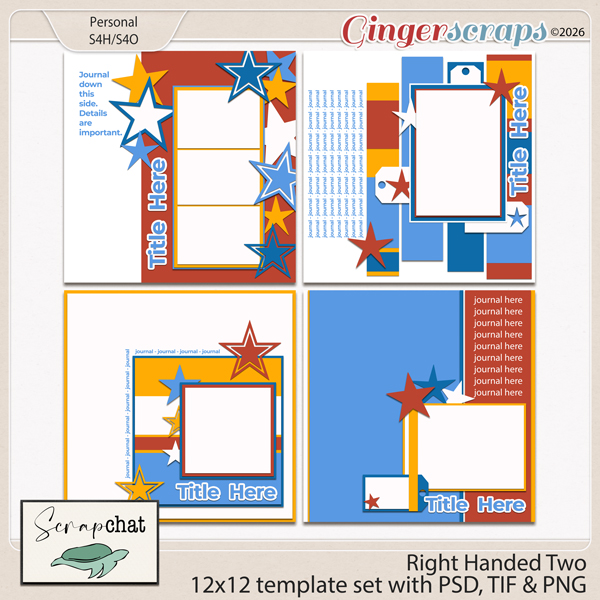 Right Handed Two Templates by ScrapChat Designs