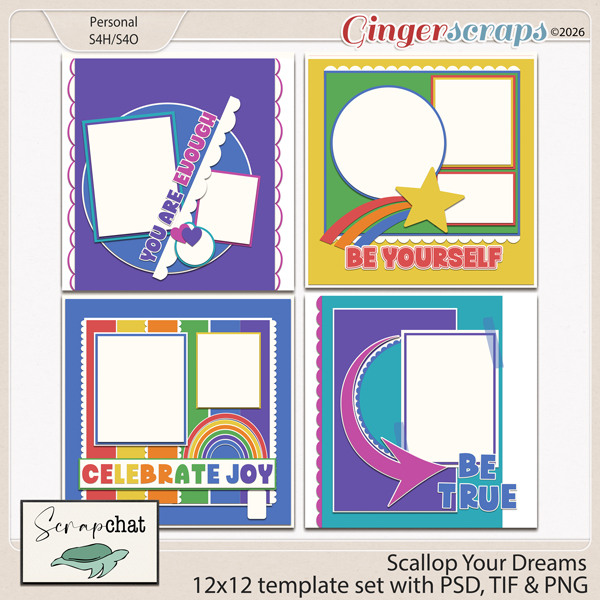 Scallop Your Dreams Templates by ScrapChat Designs