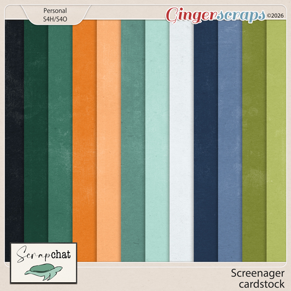 Screenager Cardstock by ScrapChat Designs