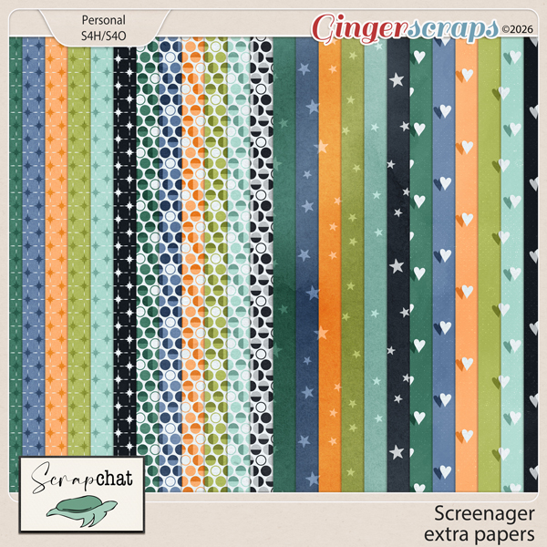 Screenager Extra Papers by ScrapChat Designs