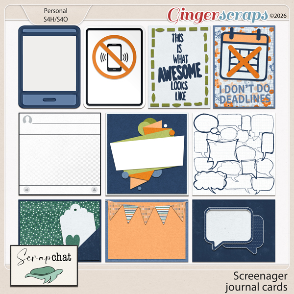 Screenager Journal Cards by ScrapChat Designs