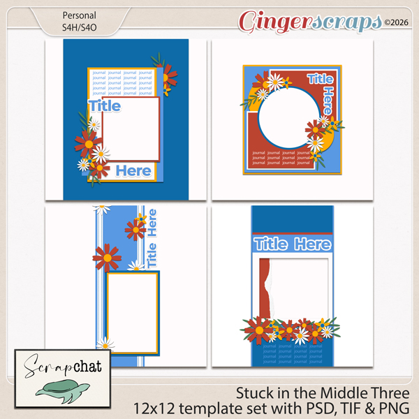 Stuck in the Middle Three Templates by ScrapChat Designs