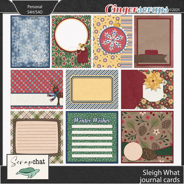 Sleigh What Journal Cards by ScrapChat Designs