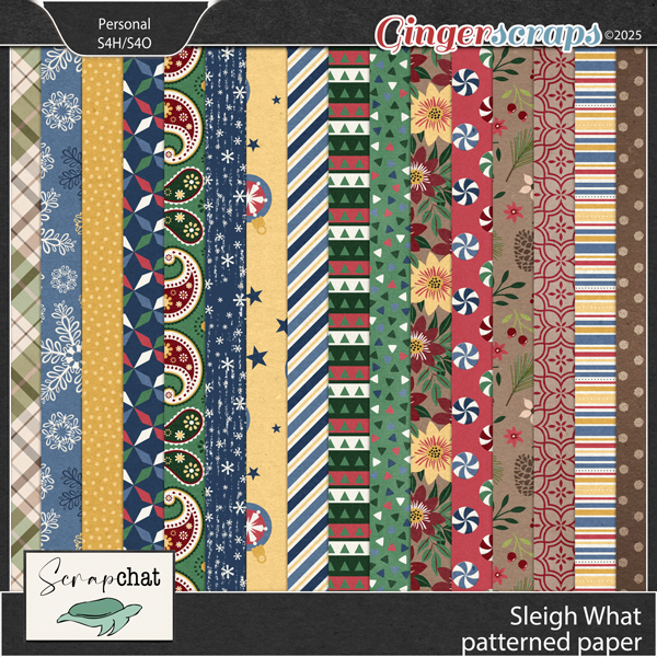 Sleigh What Patterned Papers by ScrapChat Designs