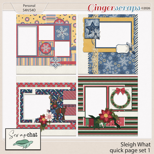 Sleigh What Quick Page Set 1 by ScrapChat Designs
