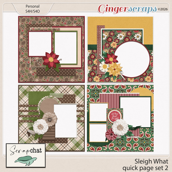 Sleigh What Quick Page Set 2 by ScrapChat Designs