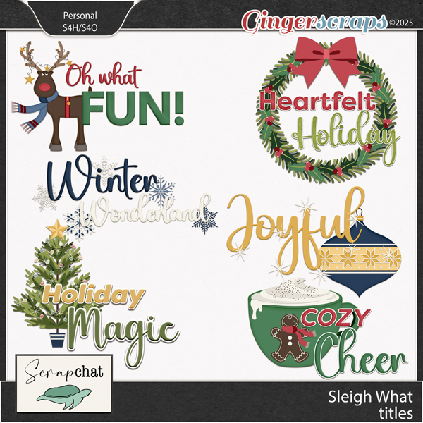 Sleigh What Titles by ScrapChat Designs