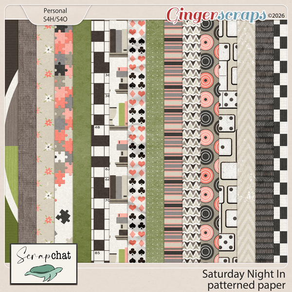 Saturday Night In Patterned Papers by ScrapChat Designs
