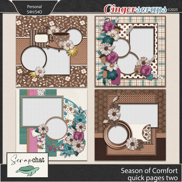 Season of Comfort Quick Pages Two by ScrapChat Designs