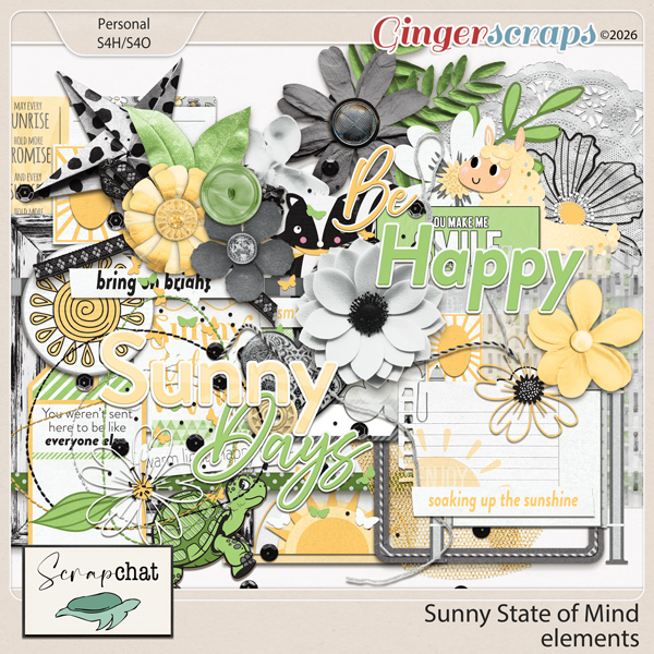 Sunny State of Mind Elements by ScrapChat Designs