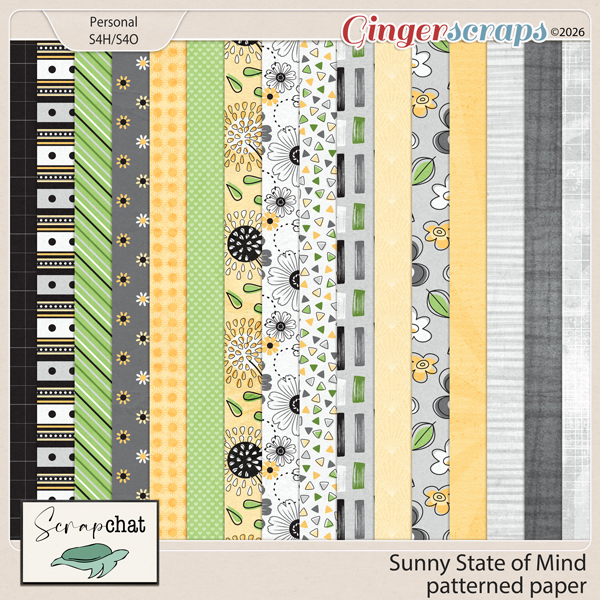 Sunny State of Mind Patterned Papers by ScrapChat Designs