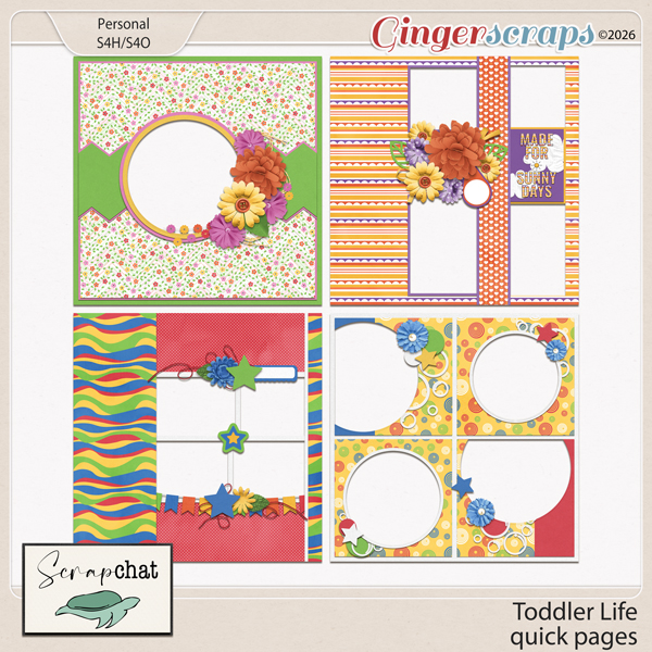 Toddler Life Quick Pages by ScrapChat Designs