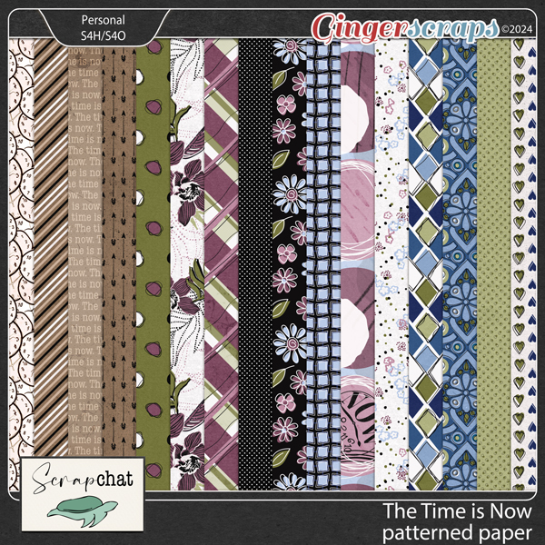 The Time is Now Patterned Papers by ScrapChat Designs