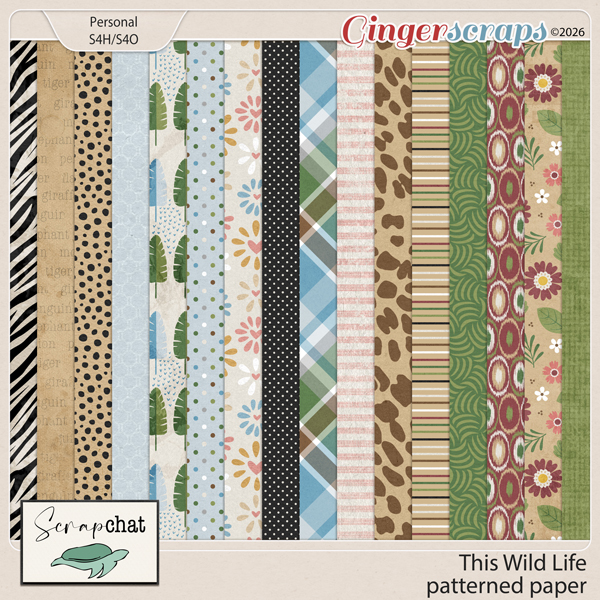 This Wild Life Patterned Papers by ScrapChat Designs