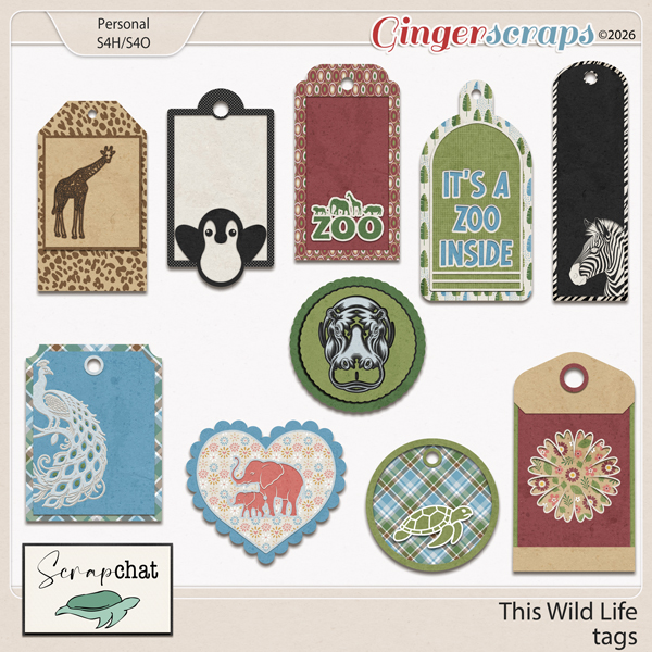 This Wild Life Tags by ScrapChat Designs