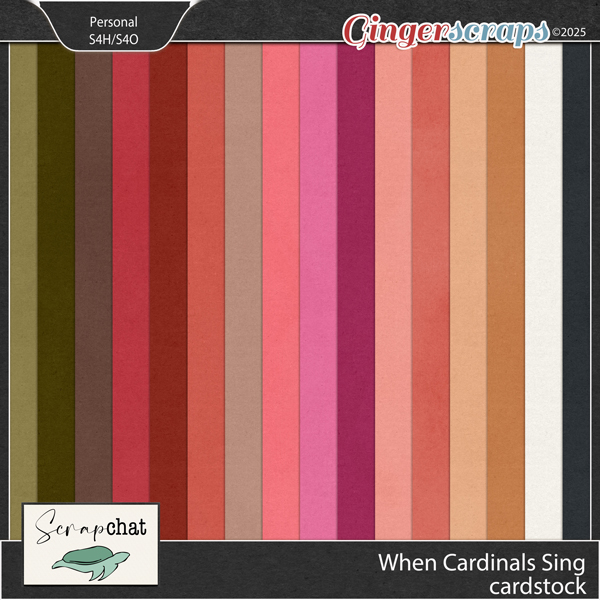 When Cardinals Sing Cardstock by ScrapChat Designs