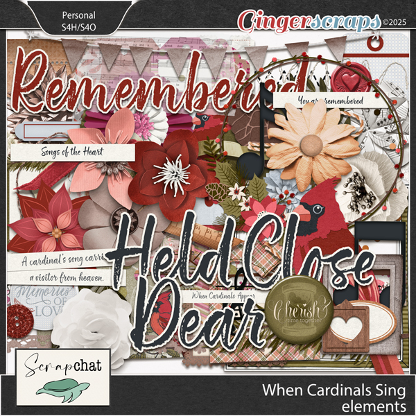 When Cardinals Sing Elements by ScrapChat Designs