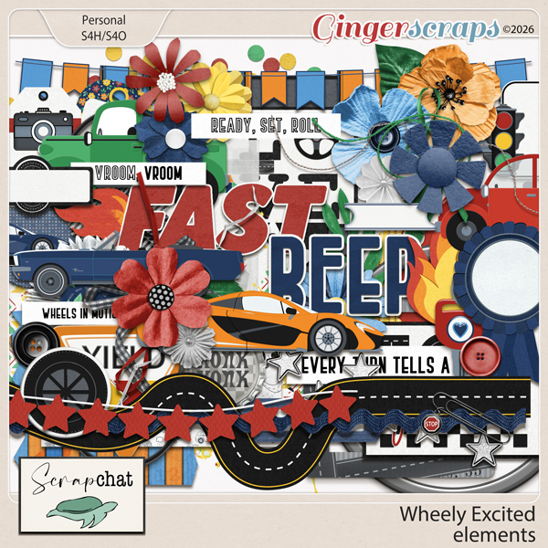 Wheely Excited Elements by ScrapChat Designs