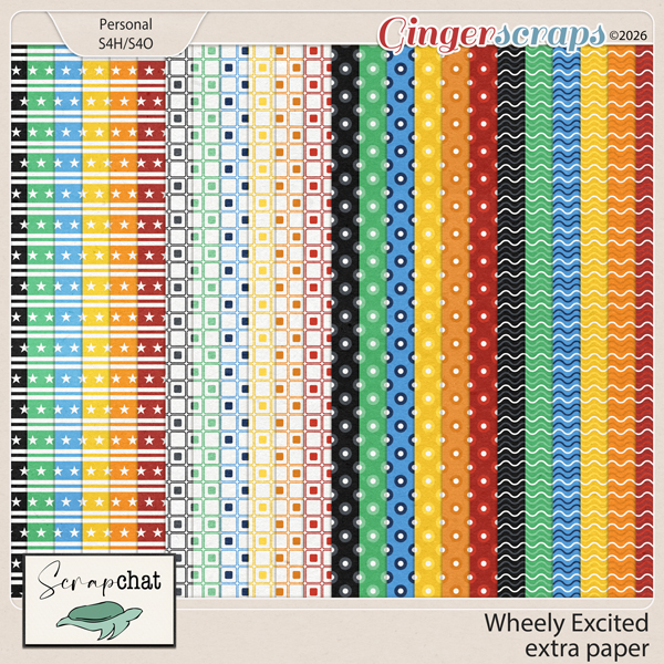 Wheely Excited Extra Papers by ScrapChat Designs