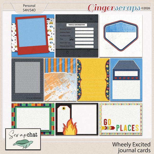 Wheely Excited Journal Cards by ScrapChat Designs