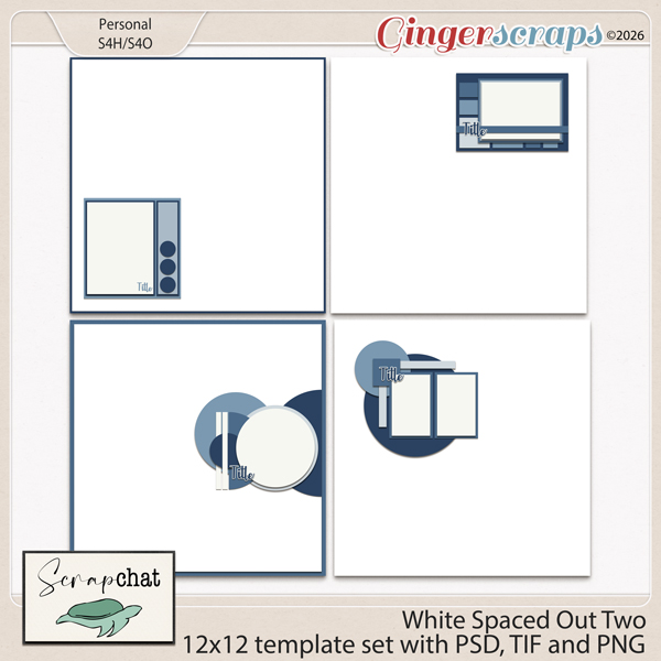 White Spaced Out 2 Templates by ScrapChat Designs