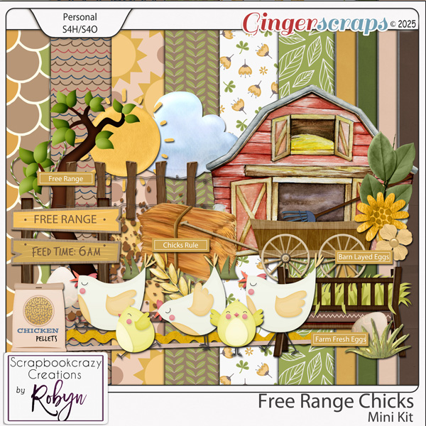 Free range Chicks Mini Kit by Scrapbookcrazy Creations