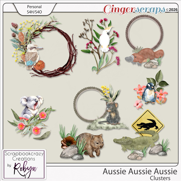 Aussie Aussie Aussie Clusters by Scrapbookcrazy Creations