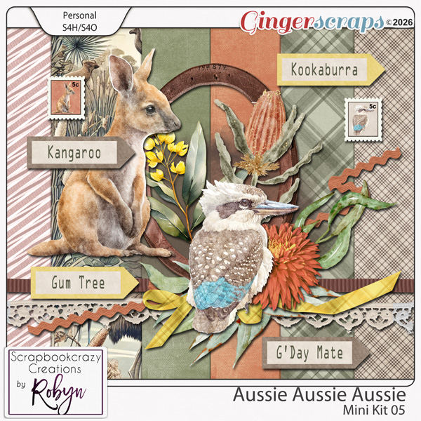 Aussie Aussie Aussie Mini Kit 05 by ScrapbookcrazyCreations