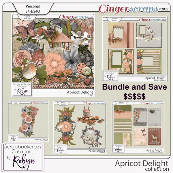 Apricot Delight Collection by Scrapbookcrazy Creations