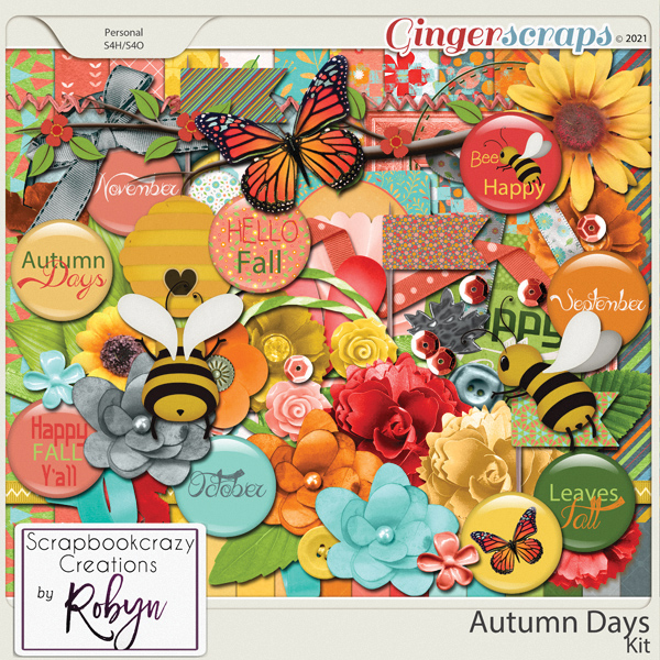 Autumn Days Kit by Scrapbookcrazy Creations