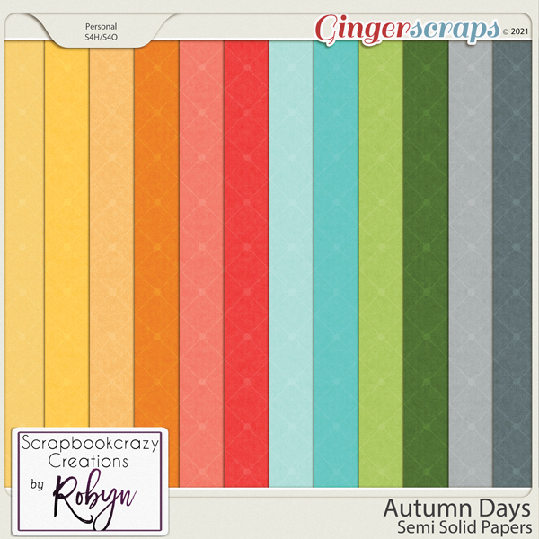 Autumn Days Semi-solid papers by Scrapbookcrazy Creations
