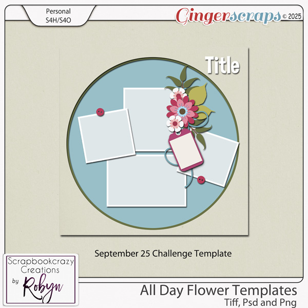 All Day Flower Template 05 by Scrapbookcrazy Creations