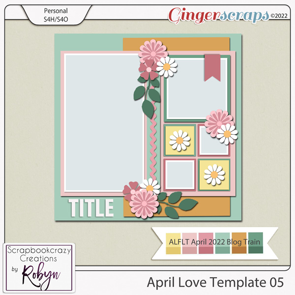 April Love Template 05 by Scrapbookcrazy Creations