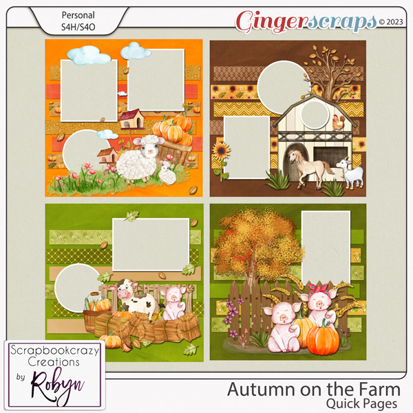 Autumn on the Farm Quick Pages by Scrapbookcrazy Creations