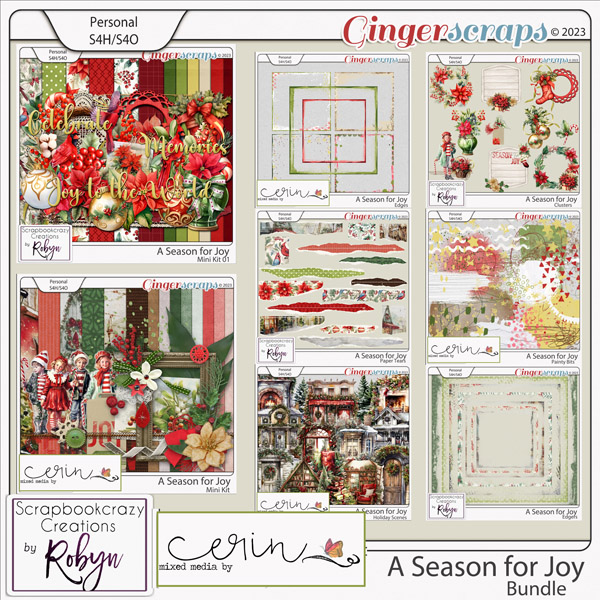 A Season for Joy Bundle by Scrapbookcrazy Creations and Mixed Media by Erin